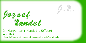 jozsef mandel business card